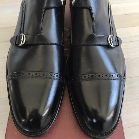 bally double monk strap shoes